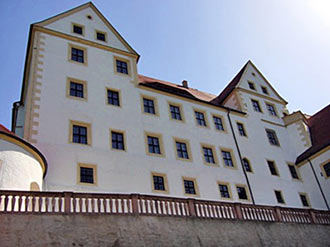 Putzarbeiten am Schloss Colditz